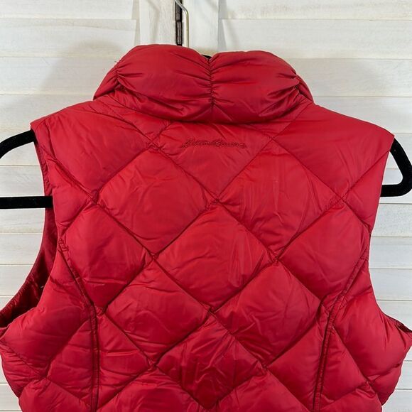 Eddie Bauer 700 Fill Power Goose Down Red Quilted Vest Small - Picture 5 of 14